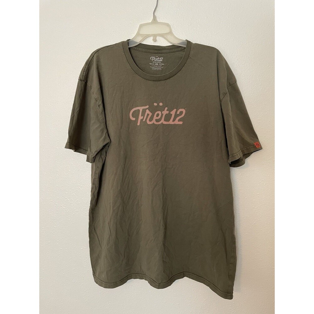 Fret Twelve Detroit T-Shirt Men’s XXL Green Gold Guitar Supply Music Band